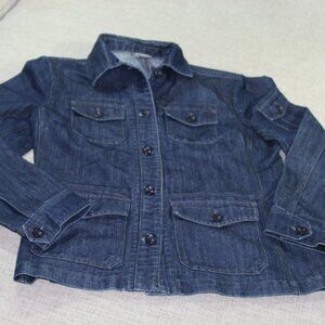 Chic Tailored Size Small Blue Jean Jacket